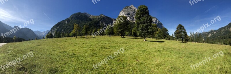 Ahornboden Nature Engalm Sky Landscape