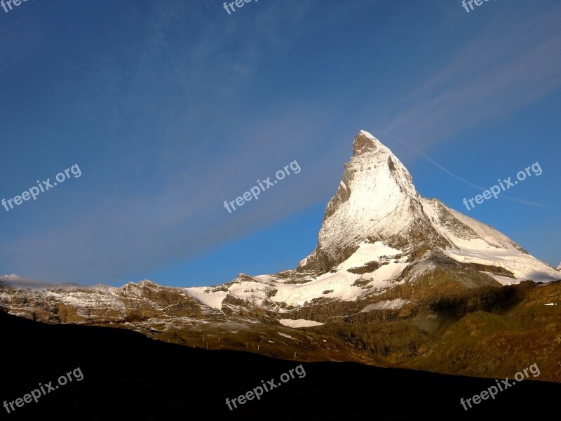 Matterhorn Switzerland Alpine Landscape Nature