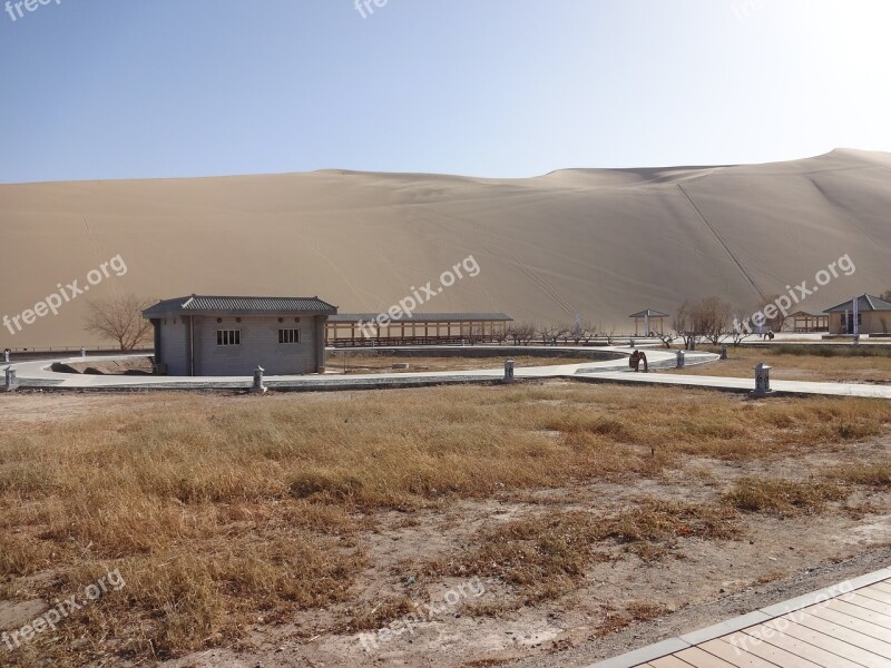 Desert Dunhuang Crescent Lake Free Photos