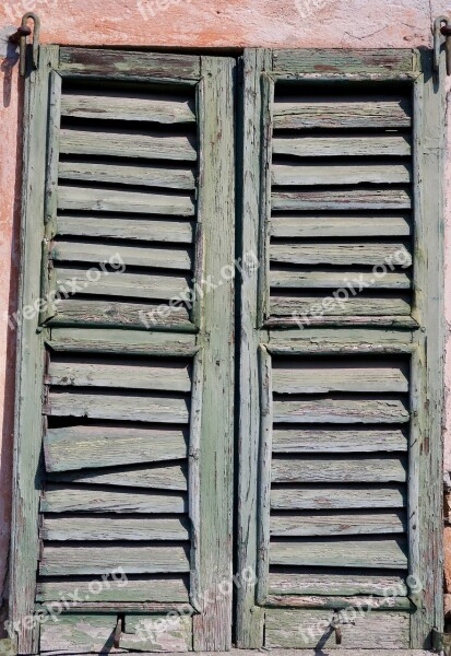 Shutter Wood Weathered Old Window