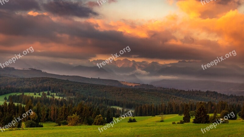 Sunrise Spisz Lachance Tatry Landscape