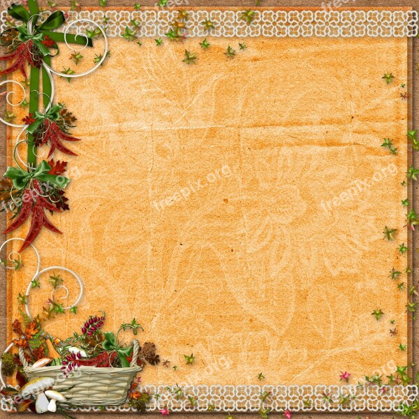 Autumn Harvest Scrapbooking Background Paper