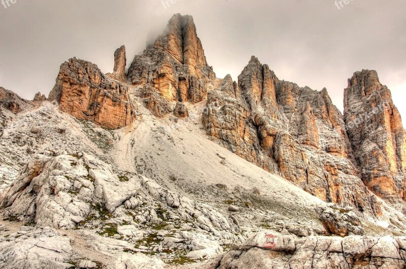 Fanis Dolomites Mountains Alpine Nature