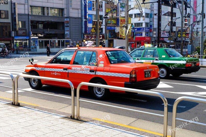 City Car Taxi Japan Road