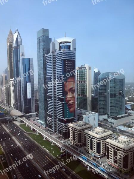 Sheikh Zayed Road Dubai Uae United Arab Emirates Arabian