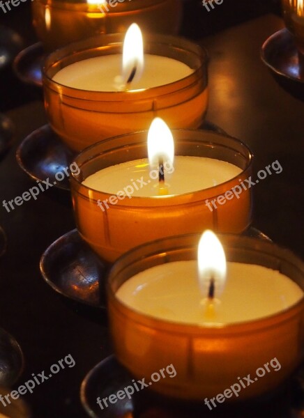 Candle Votive Light Religion Faith Candlelight