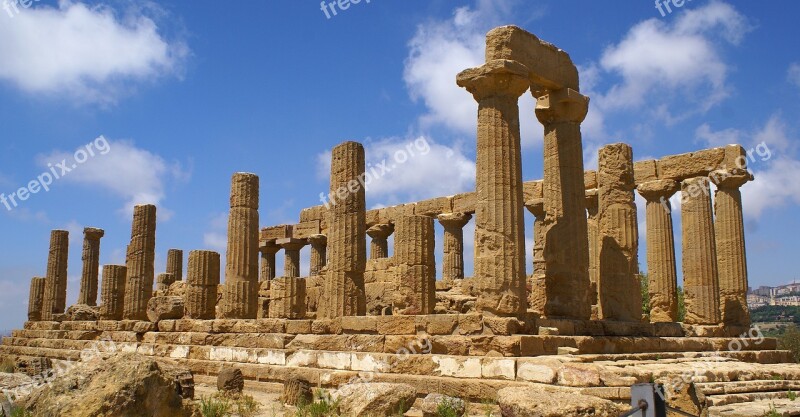 The Valley Of The Temples Agrigento Sicily Italy Temple