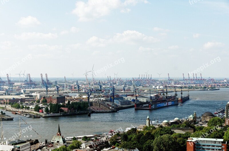 Hamburg Port Dock Elbe17 Shipyard Dock