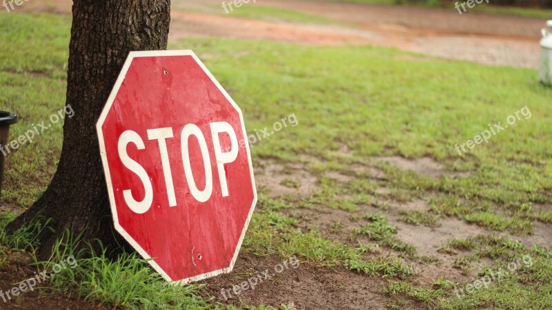 Stop Sign Red Traffic Symbol