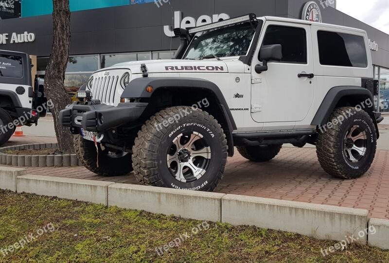 Jeep Wrangler White Off Roader Free Photos