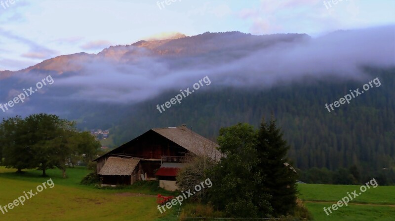 Sun Rise Chatel Alps Mist Cloud