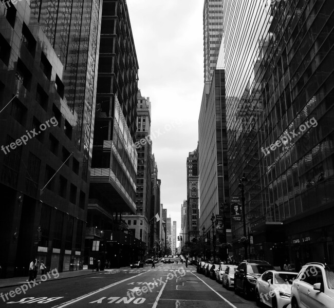 New York Metropolis Black And White Black And White Photo City Streets