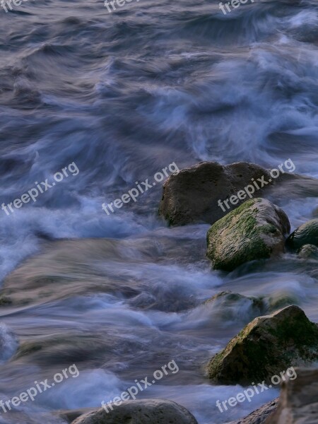 Relaxation Sea Long Exposure Vacations Summer