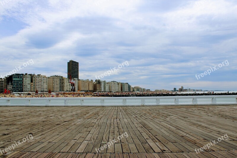 Oostende Belgium Strekdam Groyne City