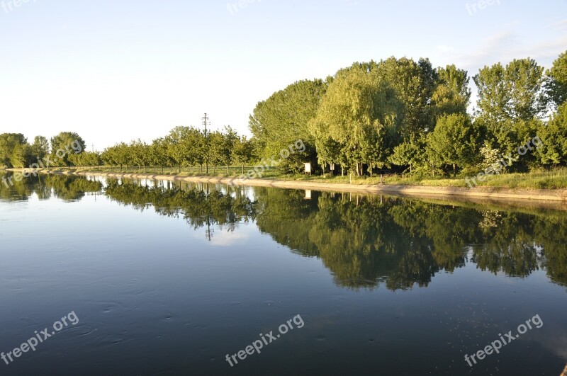 River Trees Reflections In The Water Nature Outdoors