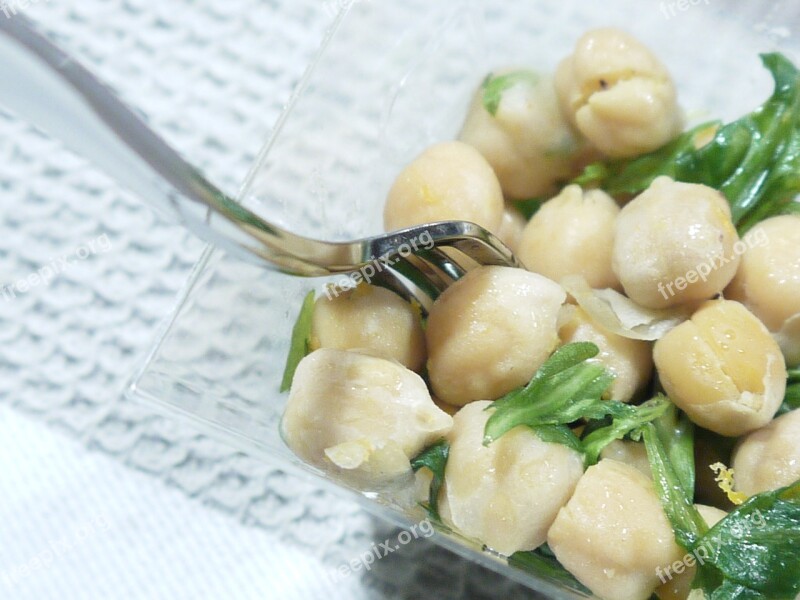 Aperitif Chickpeas Arugula Free Photos