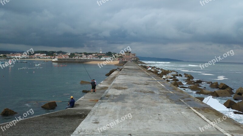 Basque Coast France Port Landscape Sea