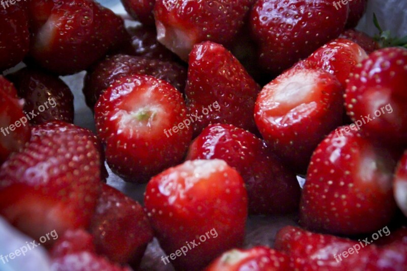 Strawberry Texture Fruit Healthy Fine