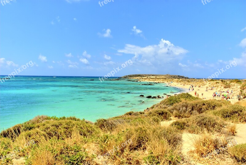 Greece Crete Elafonisi Beach The Sun