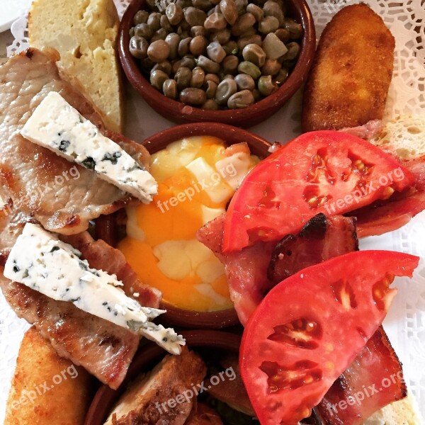 Tapas Spanish Food Cheese Spain Frittata