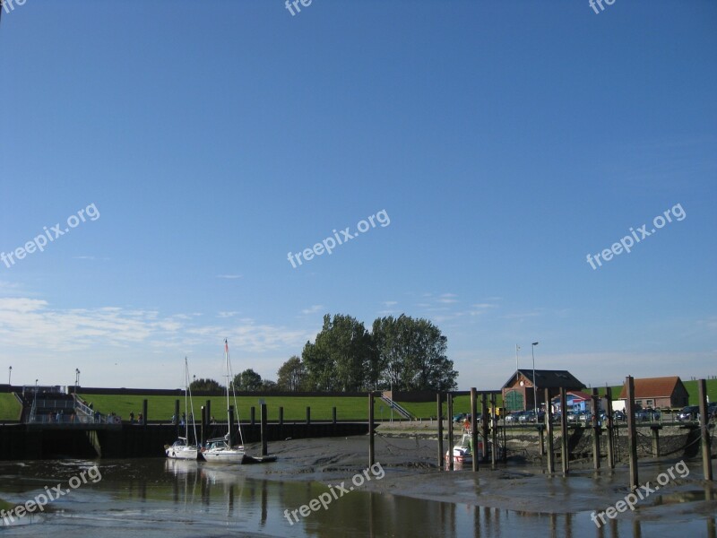 Fedderwarder Sieler Harbor North Sea Fishing Port Northern Germany Fedderwardersiel