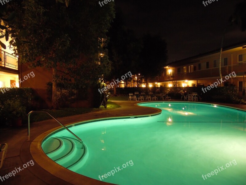 Pool Night Swim Swimming Water Swimming Pool