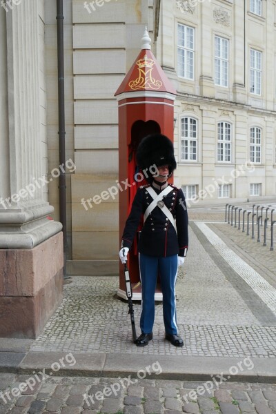 Amalienborg Royal Castle Royal Guard Copenhagen Attraction