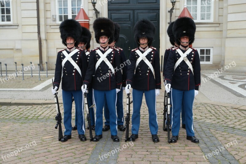 Amalienborg Royal Castle Royal Guard Copenhagen Security