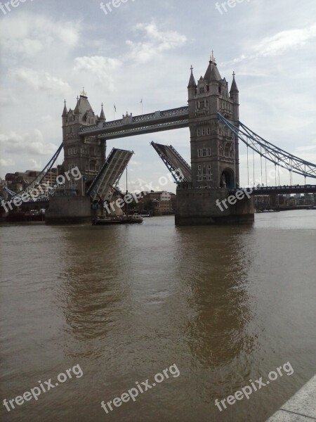 London Sights Tower Bridge Landmark Uk Historical