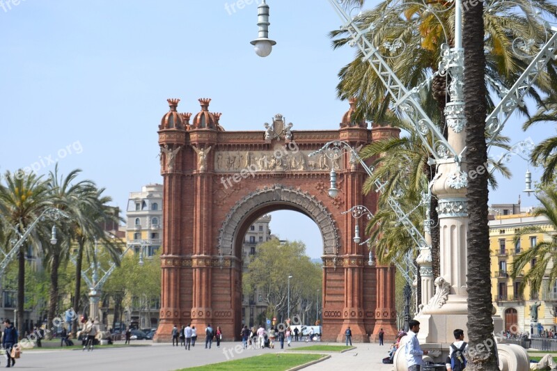 Arc De Triomf Barcelona Catalonia Architecture Landmark