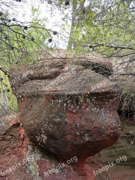 Red Sandstone Erosion Mountains Texture Head Shape