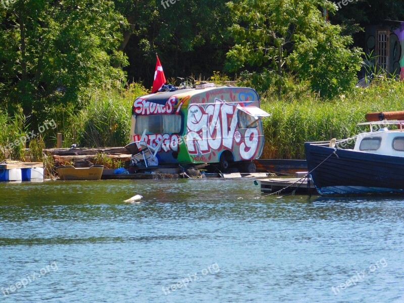 Denmark Copenhagen Trailer House On The Water Boat