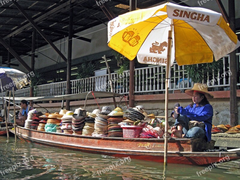 Floating Market Thailand Bangkok Travel Marketplace