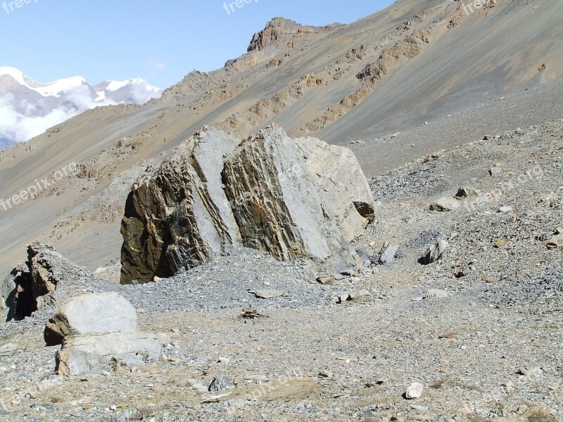 Mountains Rock Himalayan Annapurna Free Photos