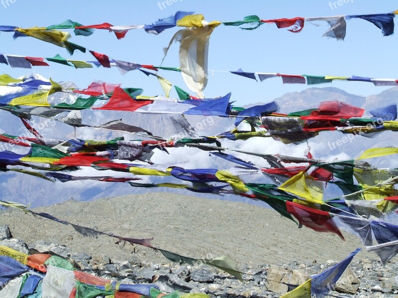 Prayer Flags Himalayan Nepal Free Photos