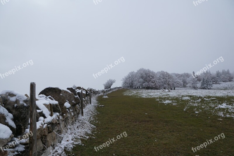 Mountains Winter Creux Du Van Switzerland Jura