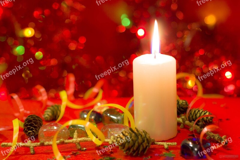 Christmas Candle Red December Symbol