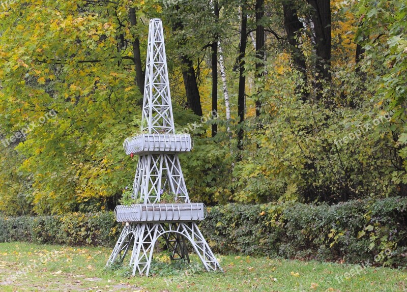 Eiffel Tower Scale Forest Monument