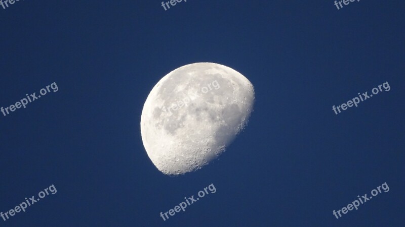 Moon Sky Crater Night Cosmos