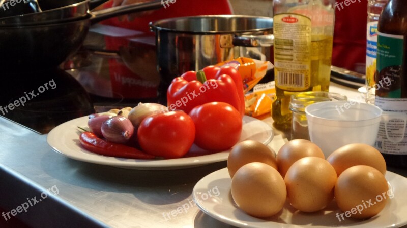 Ingredients Cook Eat Egg Paprika