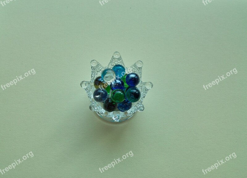 Glass Marble Crown Miniature Ornament