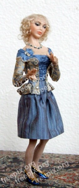 Doll Porcelain Dollhouse Miniature Blond