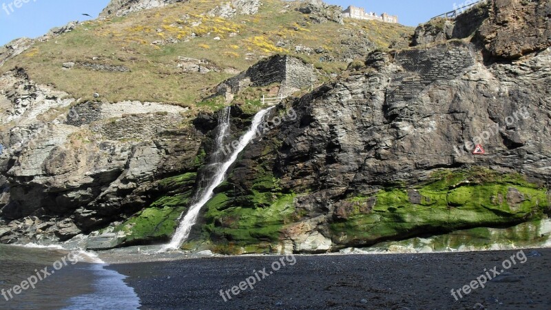 Tintagel Uk The Coast Water Ocean