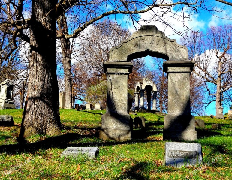 Cemetery Graveyard Tombstone Grave Scary