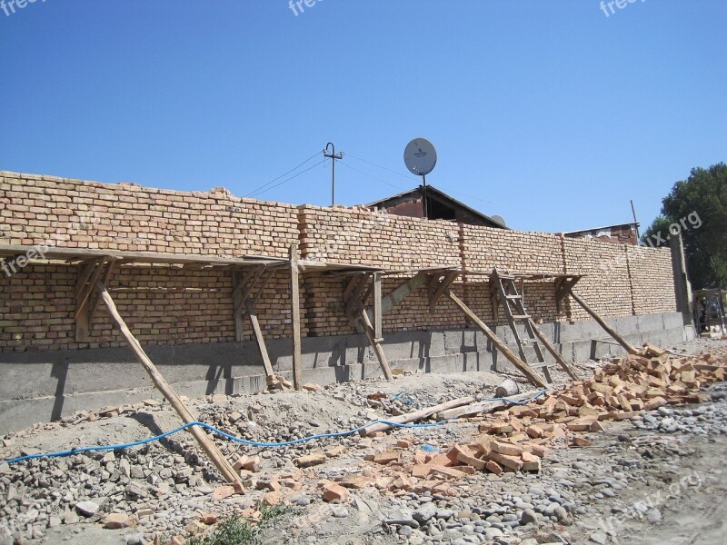 Uzbekistan Scaffolding Masonry Bricks Work