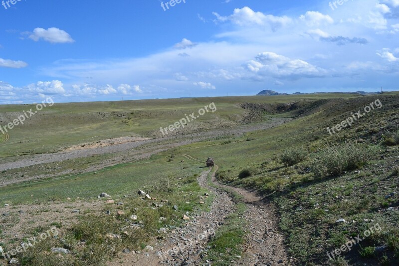 Mongolia Steppe Track 4x4 Free Photos