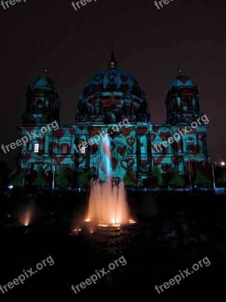 Berlin Cathedral Berlin Night Festival Of Lights Capital