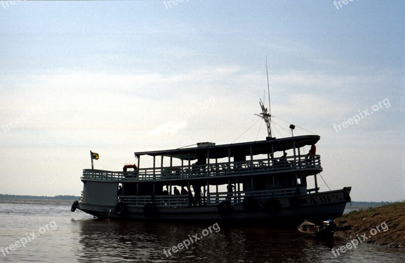 Ship Amazon Brazil Tropics River