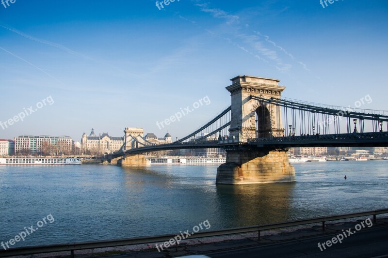 Bridge Budapest Architecture River Hungary