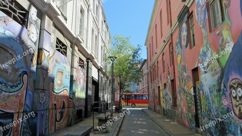 Valparaiso Port Street Art Mural Painting Chile